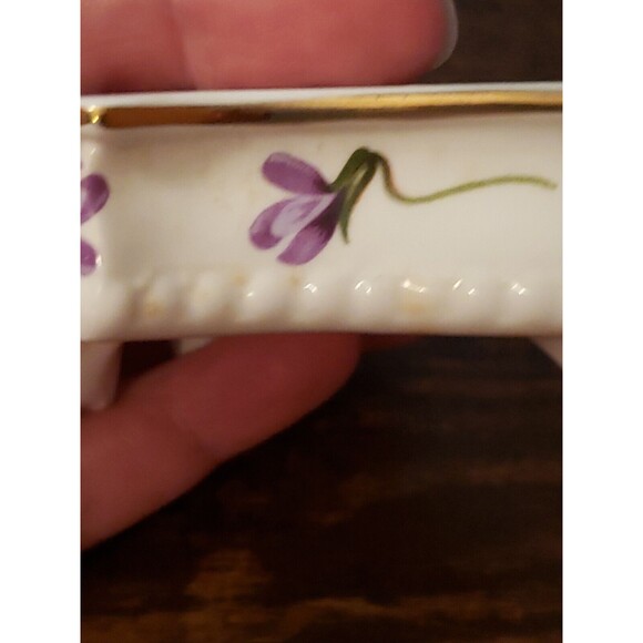 Hammersley Floral Violets Miniature Piano England Fine Bone China Doll House - Picture 8 of 11